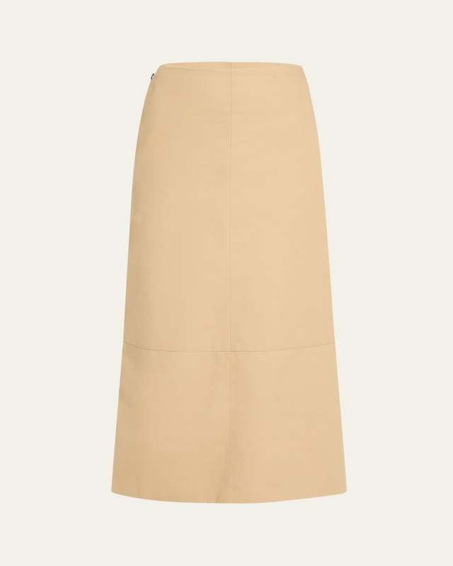 Avery Side-Zip Midi Skirt